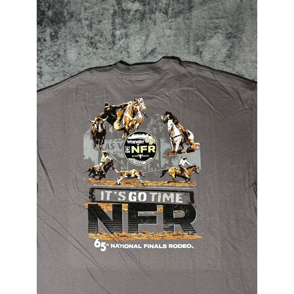 Wrangler National Finals Rodeo Tshirt 2XL Las Vegas Gray Western Rodeo 2023